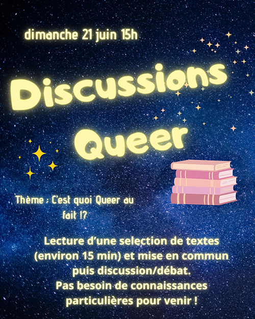 Discussions Queer – 21/06/2026